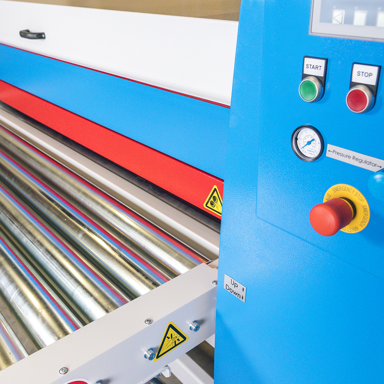 Rotary Laminating Press -Moveable infeedtable driven roller(6)